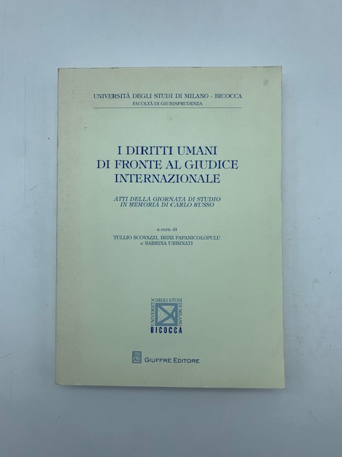 I diritti umani di fronte al giudice internazionale